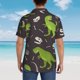 thumbnail image 4 of Balery Dinosaur Skeleton Camisas hawaianas de manga corta para hombre, camisas playeras de corte holgado, camisas de vacaciones con botones,3X-Large, 4 of 7