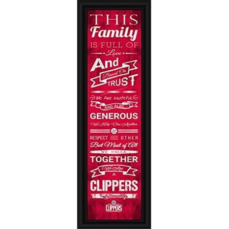 LA Clippers Crackle Family Cheer Framed Art