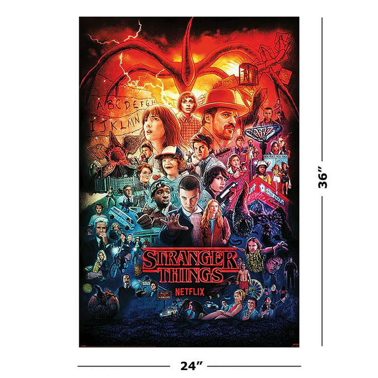 Set of 2 Stranger Things Show Season 1 and 2 Fan Collection Poster Set  Bundle 24x36 inch