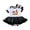 Black, variant on Halloween Baby Clothes for Girls Pumpkin Print Outfits Short Sleeve Tutu Dress Headband 2pcs Rompers Jumpsuit (Gold, 6-12 Months)