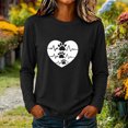 thumbnail image 6 of ZGRBOU Womens Dog Paw Love Print Cotton Sweatshirts Long Sleeve Crewneck Casual T-Shirts Puppy Lover Pullover Tee, 6 of 6