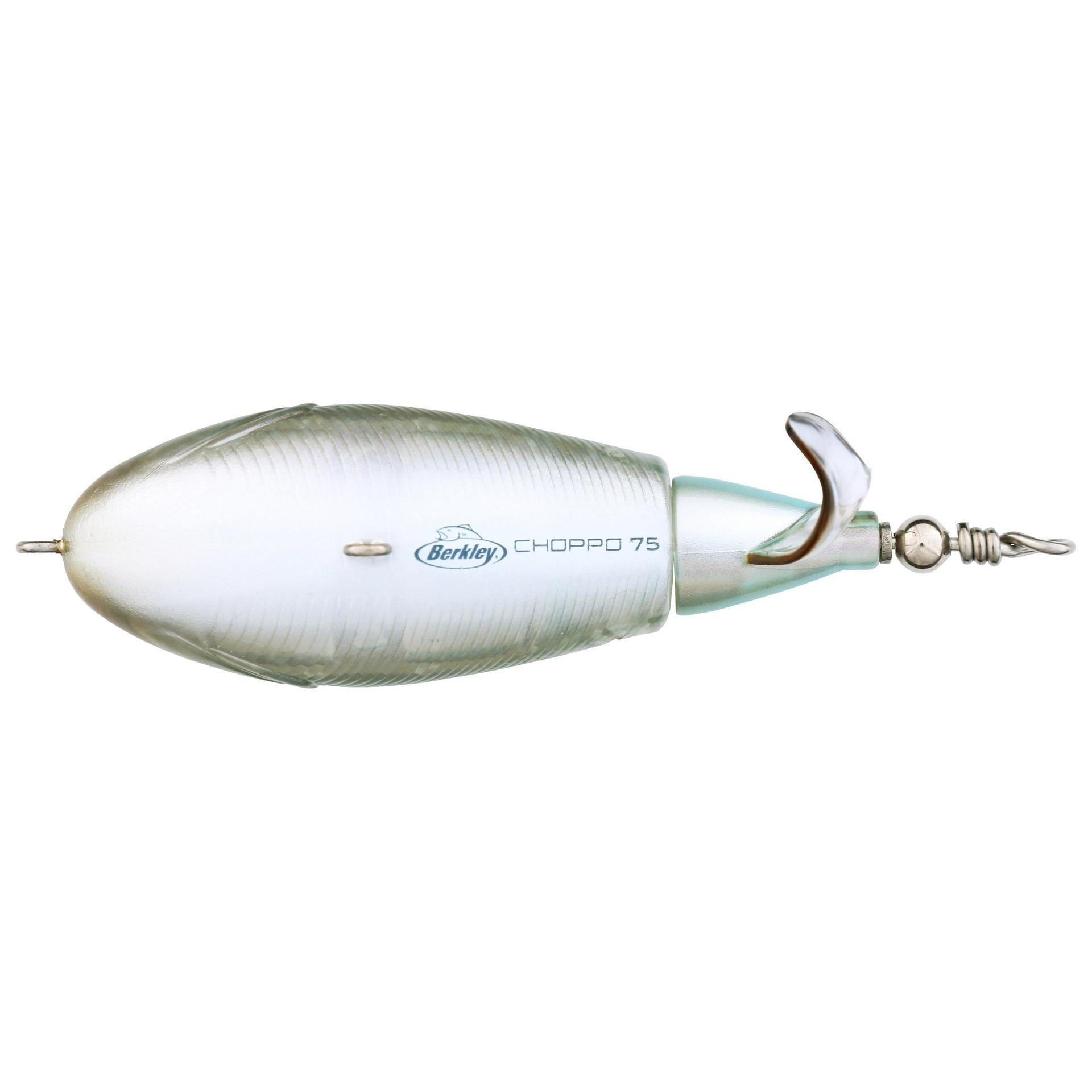 (2 pack) Berkley Choppo Topwater Fishing Lure, Perfect Ghost, Size 120