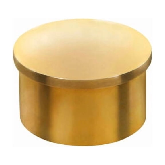 Lavi Industries End Cap Flush for 1.5"" Tubing Polished Brass
