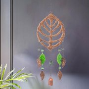 Rustic Wind Chimes Wind Bell Stained Glass Relaxing Feeling Arts Crafts Hanging