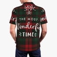 thumbnail image 3 of Balery Wonderful Time Christmas Printed Men’s Short Sleeve Polo Shirt, Midweight Men's Shirt,Golf Polo shirts -3X-Large, 3 of 8