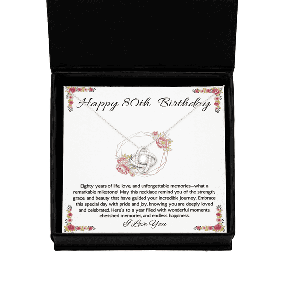 80th Birthday Gift Necklace, 80th Birthday Jewelry, Turning 80, necklace For Wife, Grandma, Mom, Woman, Birthday Gift Necklace For 80 Year Old