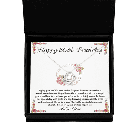 80th Birthday Gift Necklace 80th Birthday Jewelry Turning 80 necklace For Wife Grandma Mom Woman Birthday Gift Necklace For 80 Year Old