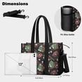 thumbnail image 5 of Teacher Tote Bag,Baseball Gear Pattern Teacher Utility Tote Bag,Large Work Tote Bags for Women with Multiple Pockets,Top Zipper Closure,13.8x10.6x6.7 Inch, 5 of 5