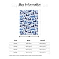 thumbnail image 4 of Throw Blanket for Couch Sofa and Bed, Classic Cool Horse Flower Blue Super Soft Plush Throw Blanket, Fuzzy Cuteness Comfy Warm Washable Flannel Blanket & Throws for All Season 40"x30", 4 of 5