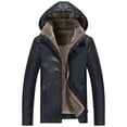 thumbnail image 2 of Chaquetas de cuero de PU con capucha para motocicleta, nuevas chaquetas de cuero para hombre, chaquetas de PU para motocicleta a prueba de agua, abrigos de cuero de terciopelo para motociclista, abrig, 2 of 5