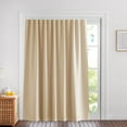 thumbnail image 4 of NICETOWN Blackout Curtains, Adhesive Curtain Track, Thermal Insulated Curtain Noise Blocking Room Divider Screen Partitions for Large Bay Window Living Room, Biscotti Beige, 120"x95", 1 Panel, 4 of 9