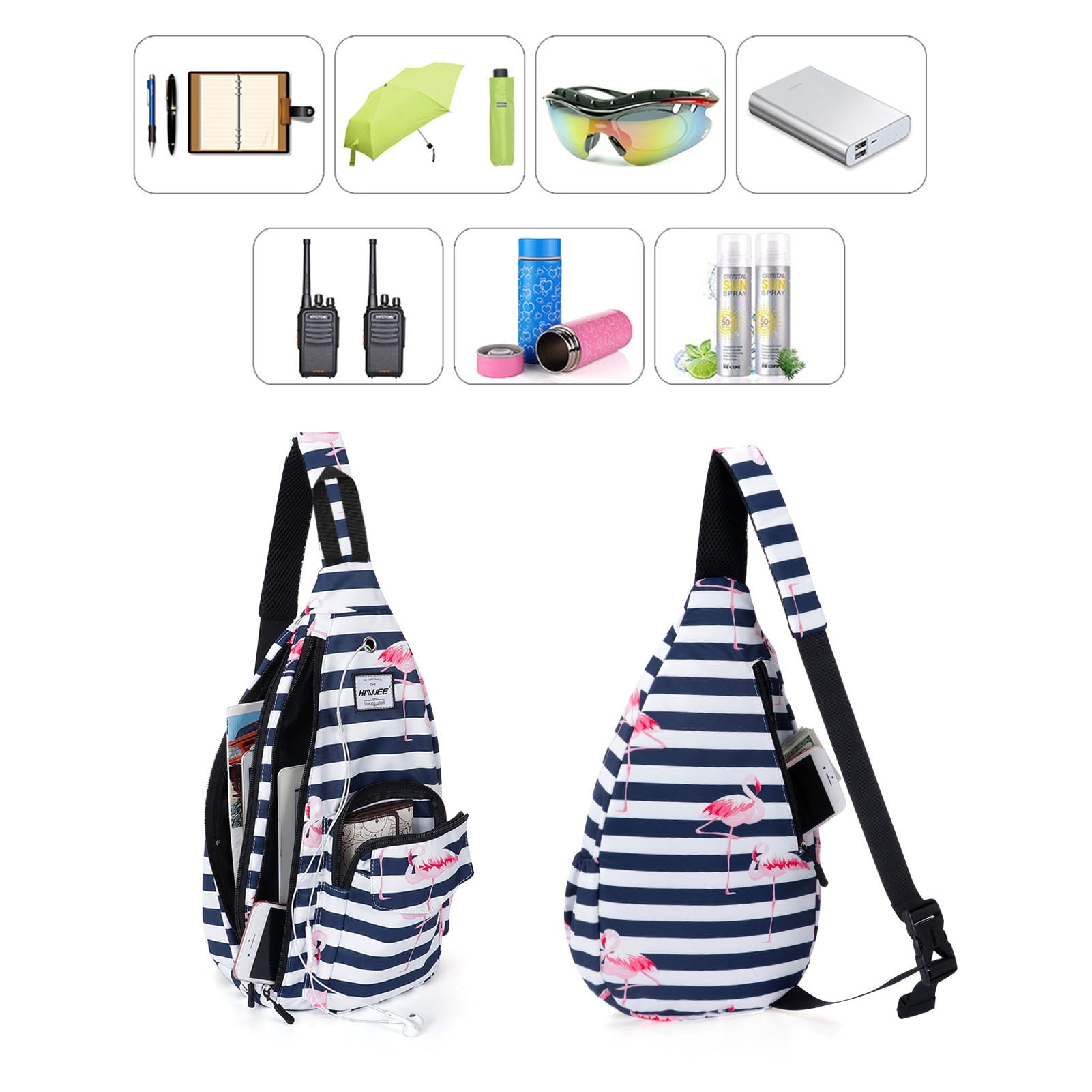 Duryarhall Anti-water Chest Bag Ramage Crossbody Sling Bag For Women