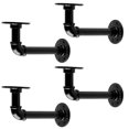 thumbnail image 1 of Soportes para estantes MUZIK Industrial Pipe L, negros, resistentes, 1 of 7