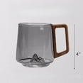 thumbnail image 2 of Tasse à Thé en Verre pour Hommes Femmes avec Poignée en Bois Résistante à la Chaleur pour Bureau 1 Unité, 2 of 5