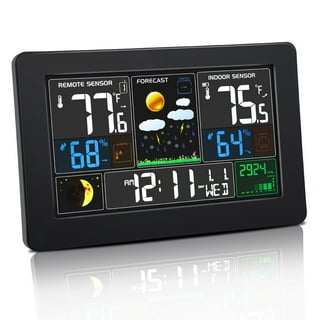 Newentor Weather Station Wireless Indoor Outdoor Thermometer, 7.5in La