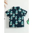 thumbnail image 3 of Coduop Toddler Baby Boy Button Down Shirt Short Sleeve T-Shirt Tops Western Tee 0-3 Years, 3 of 9