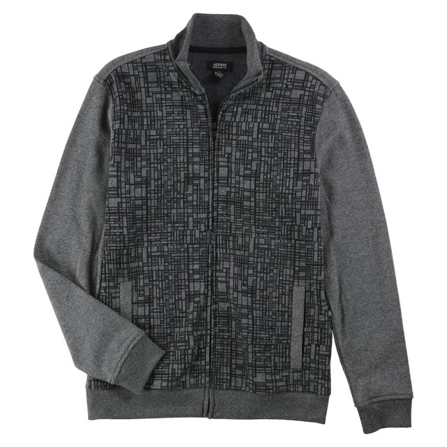 Chaqueta de forro polar Alfani con Estampado abstracto para hombre gris pequeña Chaqueta de lana