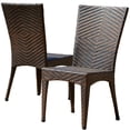 thumbnail image 3 of GDF Studio Tuscany Outdoor Wicker Chairs, Set of 2, Multi Brown, 3 of 5