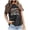 Black, variant on Women's Back To Season Letter Print Comfortable Fashionable Fit Colored Top Short Sleeved T Shirt Mint Green S