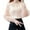Red, variant on Women's Summer Tops Dressy Casual Women Women's Spring Solid Color Mesh Long Sleeve Bubble Sleeve Round Neck Top Lace Shirt Work Blouse Business Casual Shirts Loose Fit Tees Blouses
