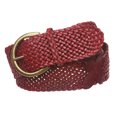 thumbnail image 1 of 2" (50mm) Wide Horseshoe Genuine Leather Braided Woven Round Belt, 1 of 2
