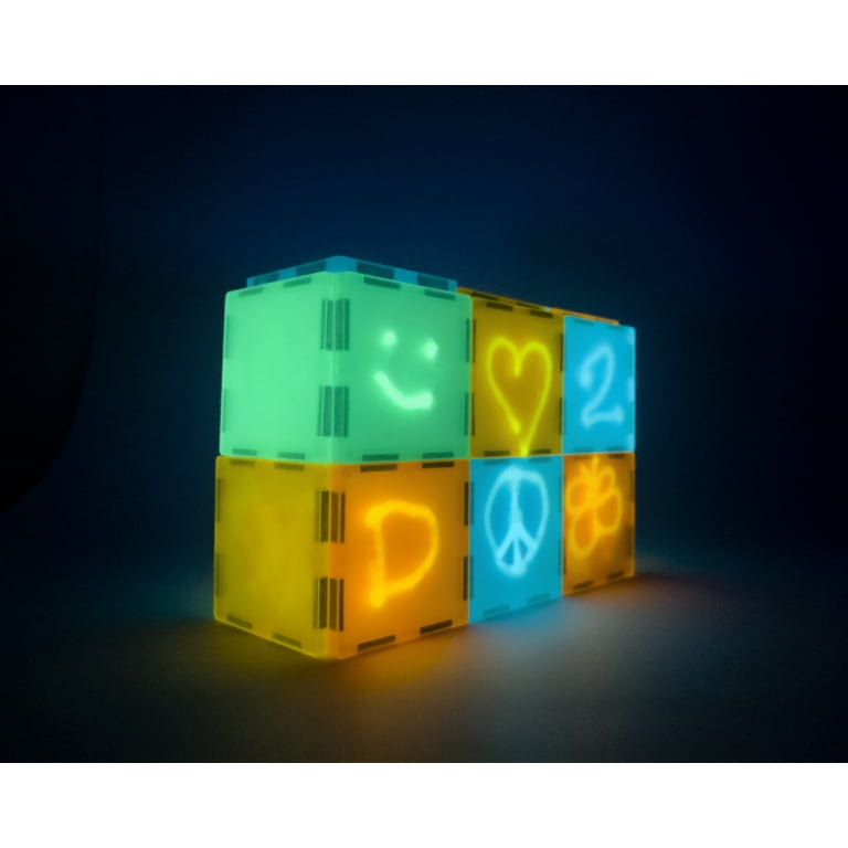 Tytan Glow in the Dark STEM Magnetic Toys Building Tiles v2.0 | UV