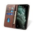 thumbnail image 4 of Leather Wallet iPhone 15 Plus Case (Black) Magnetic Folio Card Slot Holder Flip Kickstand Shockproof Cover, 4 of 5