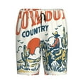 thumbnail image 3 of Picia Cowboy Rising Horse Pajama Shorts for Men, Men's Pajama Bottoms, Sleepwear,Short Pajama Pants-Medium, 3 of 9