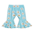 thumbnail image 1 of Toddler Baby Girl Bell Bottom Flared Pants Daisy Ruffle Pants Leggings Trousers, 1 of 6