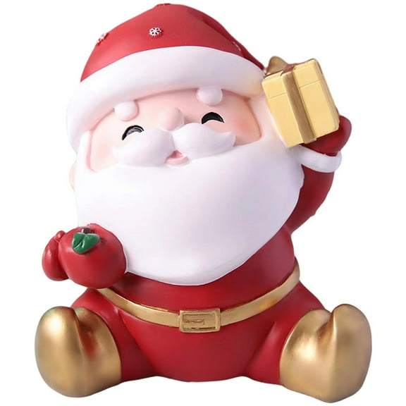 Santa Claus Coin Bank, Resin Money Saving Box for Christmas Home Decoration Gift