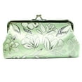 thumbnail image 2 of SPRING PARK Canvas Floral Coin Purse Kiss Lock Change Purse Vintage Trinkets Pouch Long Wallet Clutch Bag, 2 of 7