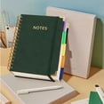 thumbnail image 5 of Hardcover Leather A5 Notebook Journal With Removable Divider Tabs And 5-Subject Layout For Work And Note Taking - Style D, 5 of 5