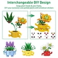 WIDELAND 12 Pack Botanicals Flowers Plants Building Blocks Set ...