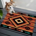 thumbnail image 4 of Aztec Southwest Bathroom Mats 2x3 FT, Non Slip Small Kitchen Mat, Orange Black Boho Tribes Abstract Washable Soft Backed Front Door Throw Rugs Non-Shedding Indoor Outdoor Doormat for Entryway Sink, 4 of 8