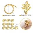 thumbnail image 4 of Juego de 20 anillos para servilletas de hoja dorada, decoración del hogar para servilletas de tela, elegante servilletero dorado, decoración de cocina y decoraciones de boda [matelas], 4 of 5