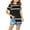 Black, variant on DeHolifer T-Shirts for Girls Graphic Strip Printed Crewneck Short Sleeve Summer Trendy Tee Tops 3-12 Years