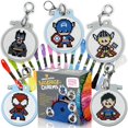 thumbnail image 1 of Kit Craftiloo para principiantes en punto de cruz con 5 superhéroes estampados, 1 of 6