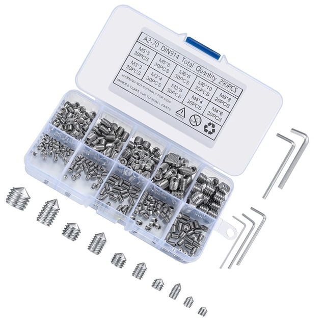 Speravity 290 Unids/set Coche 10 Tipos Tornillo Surtido Vehículo Tornillos Hexagonales Portátiles Kit Surtido Automóvil Automóvil Vehículos, repuestos y accesorios Mis