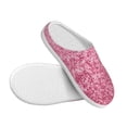 thumbnail image 3 of Fotbe Pink Glitter Pattern Women's Fuzzy Curly Fur Memory Foam Loafer Slippers Indoor Outdoor Slippers Winter Home Shoes-40/41, 3 of 7