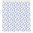 thumbnail image 3 of Ambesonne Bunny Shower Curtain, Watercolor Effect Pattern, 69"Wx75"L, Cobalt Blue Sky Blue, 3 of 3