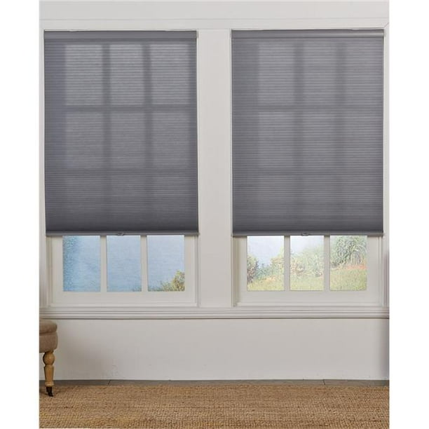 Safe Styles UBH205X72GR Cordless Light Filtering Double Cellular Shade