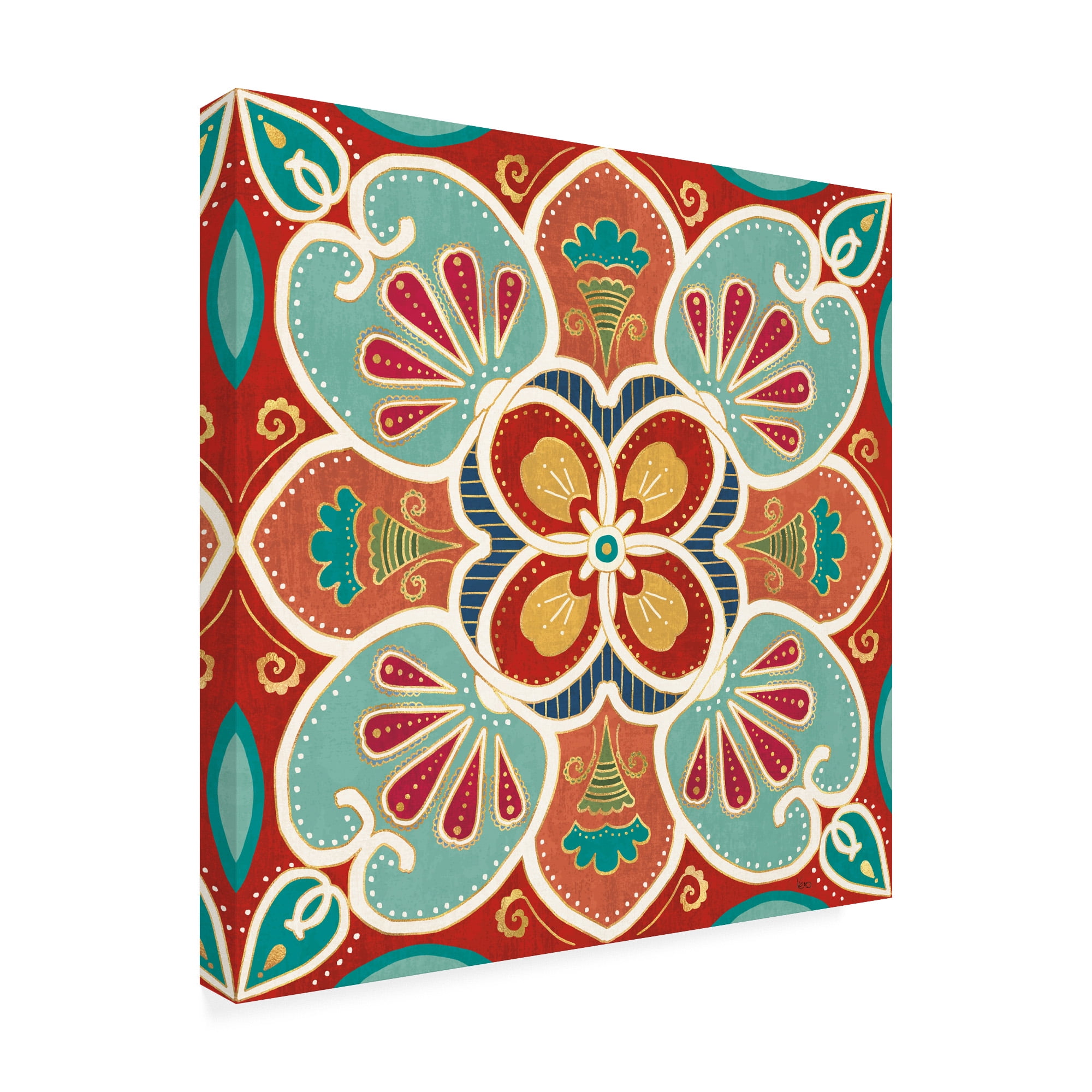 Trademark Fine Art 'Folk Floral 7' Canvas Art by Veronique Charron