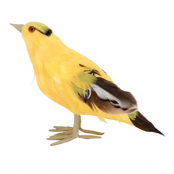 Adorno de animales con plumas artificiales para jardín, simulación de pájaro Oriole, modelo artístico, decoración al aire libre