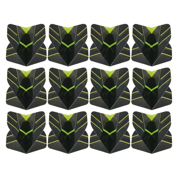 Uxcell Dart Flights, 12 Pack PET Standard Darts Accessories, Black, Gray, Dark Green