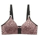 thumbnail image 1 of Sujetador sin aros con estampado de cierre frontal transpirable cómodo y sexy de leopardo para mujer Fridja  nalpqowj7769, 1 of 3