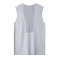thumbnail image 5 of BADHUB Men's Mesh Athletic Tank Tops Quick Dry Moistrure Wicking Ice Silk Workout Running Training Muscle Sleeveless Shirts Gray XL, 5 of 5