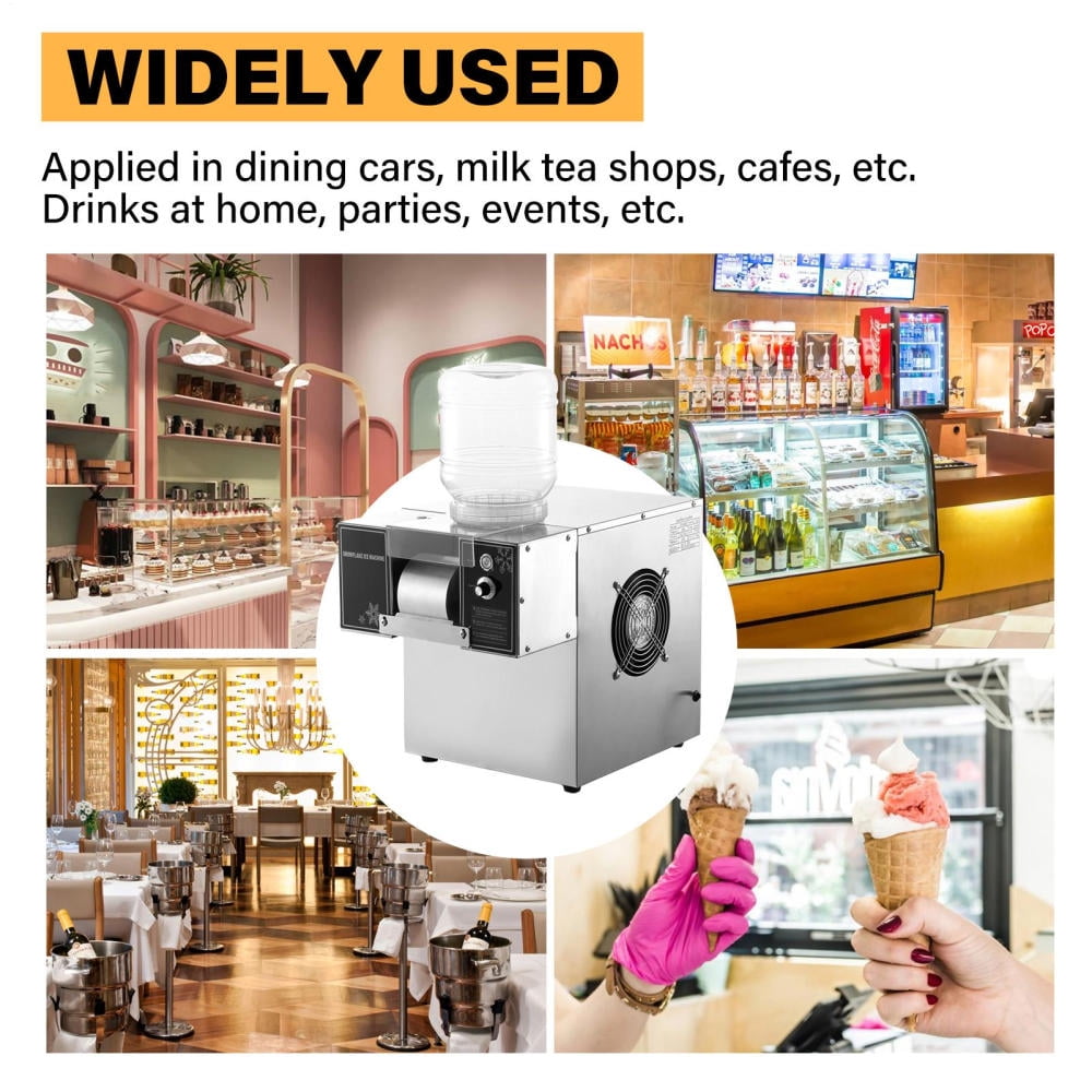 Snowflake Ice Machine |17inches Snowflake Ice Maker Stainless Steel Ice Shaving Machine Speed Adjustable for Home Milktea Shops Food Truck Restaurant Home noble