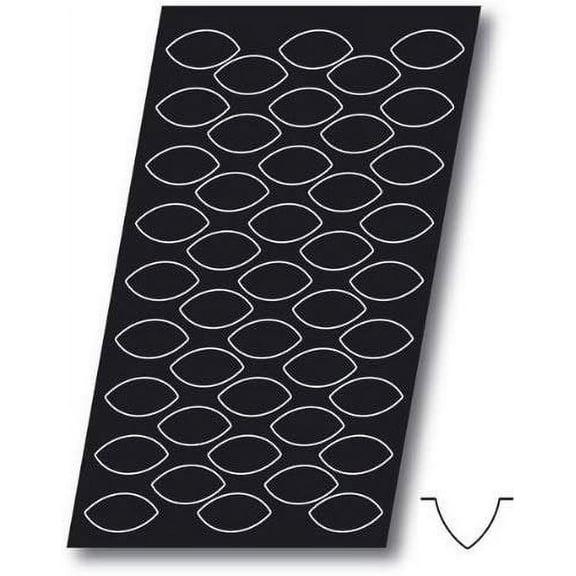 Flexipan Quenelle 0.68 Oz, 67mm x 38mm x 27mm Deep 2-5/8" x 1-7/16" x 1-1/16" Deep, 43 Cavities