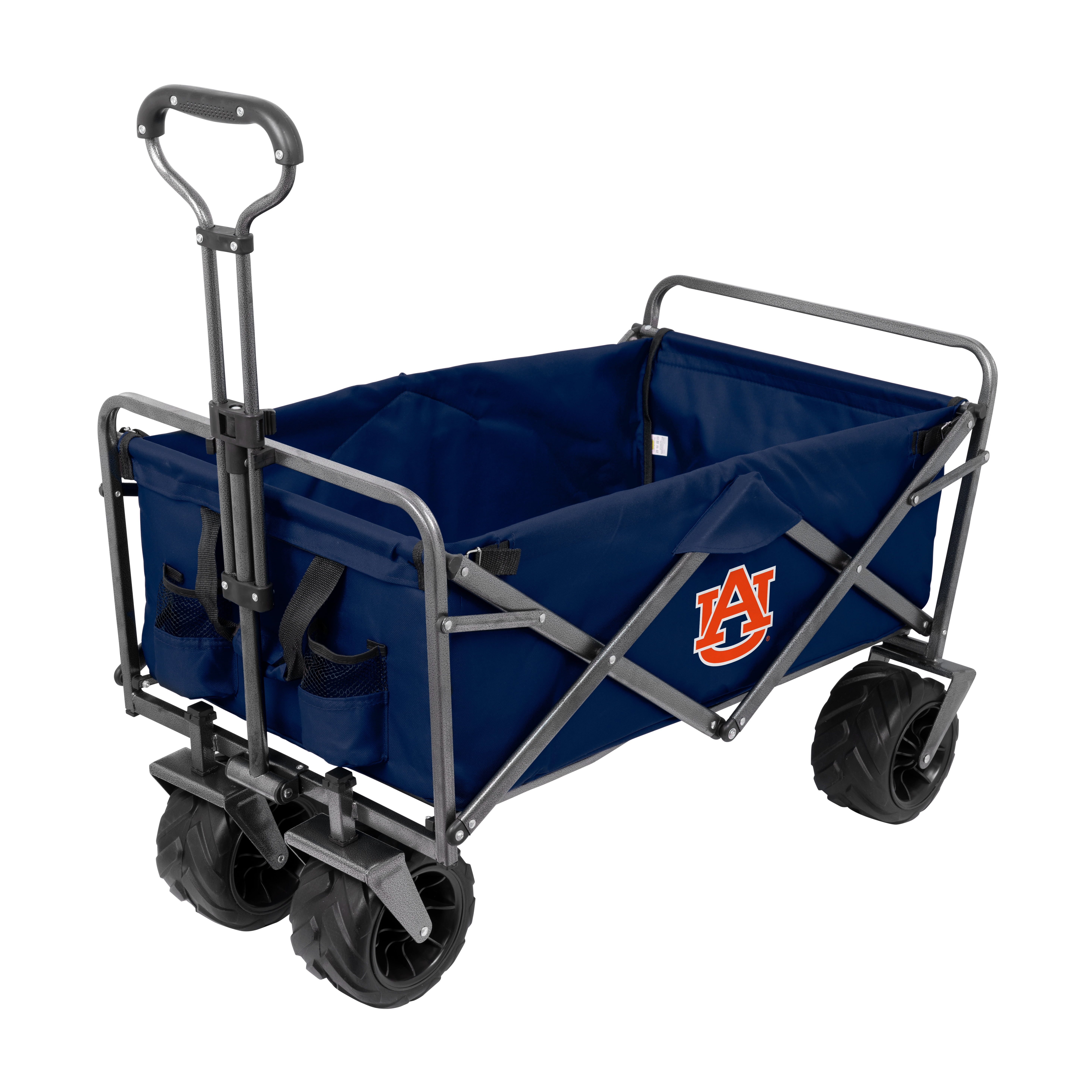 Smart Design Collegiate Heavy-Duty Utility Collapsible Sports Wagon –Auburn Tigers