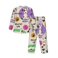 thumbnail image 2 of Bingfone Men'S Pajama Set 2 Piece Loungewear Pjs, Long Sleeve With Pajama Pants-Dog Doing Yoga, 2 of 9